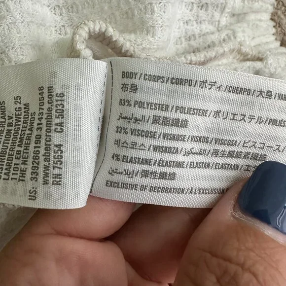 2/$24 Hollister Colorblock Keyhole Cinched Jumper Light Brown XS #A0370 TRB2 - Picture 9 of 10